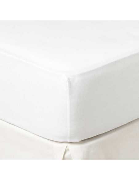 Sábana bajera ajustable lisa Antracita cama 200 cm - 200x200 cm, algodón  200 hilos.