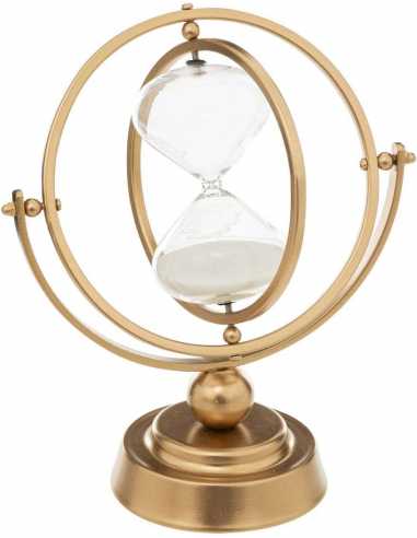 reloj de arena metal y cristal decorativo