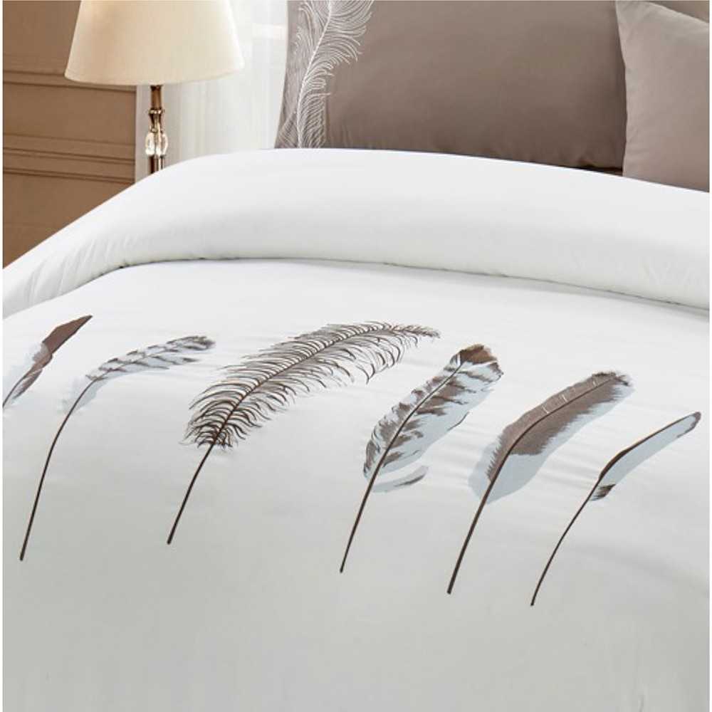 por no mencionar Elegante Aliado COTTON ARTEAN - Funda nórdica BORDADA modelo SALER cama 150 color beige