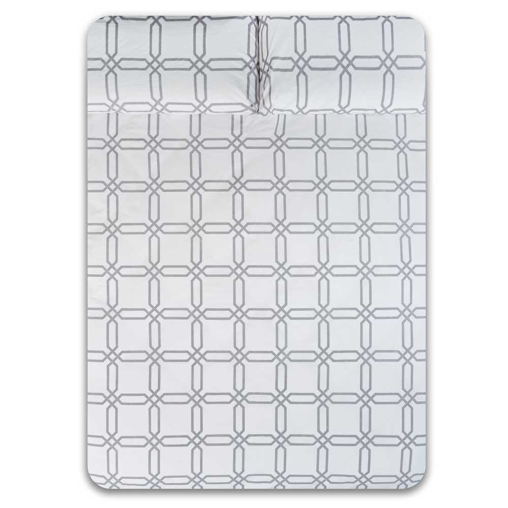 funda algodon 200 hilos color gris tranquility