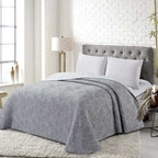 colcha de verano gris reversible