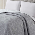 colcha primavera verano gris reversible