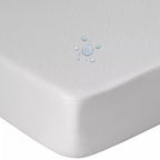 protector de colchón impermeable ajustable blanco