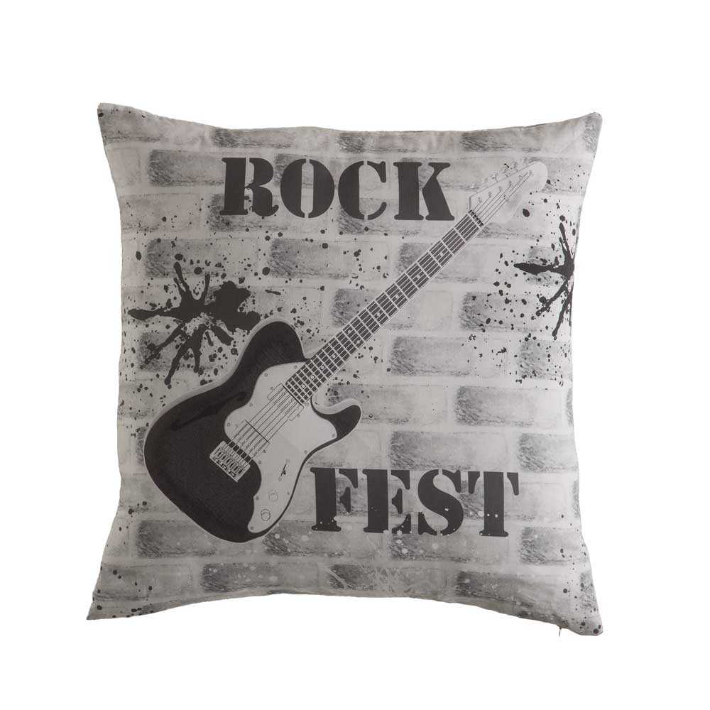 FUNDA DE COJIN ROCK GRIS