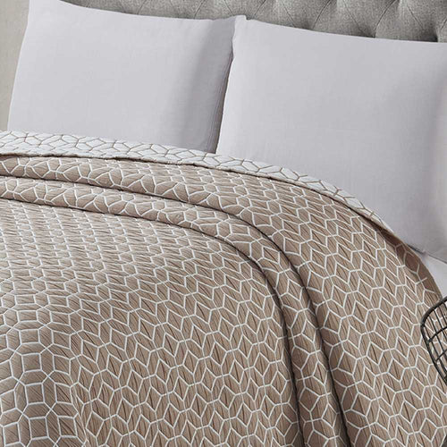 Colcha de poliéster jacquard con tejido de relieve, ligera y perfecta para entretiempo.