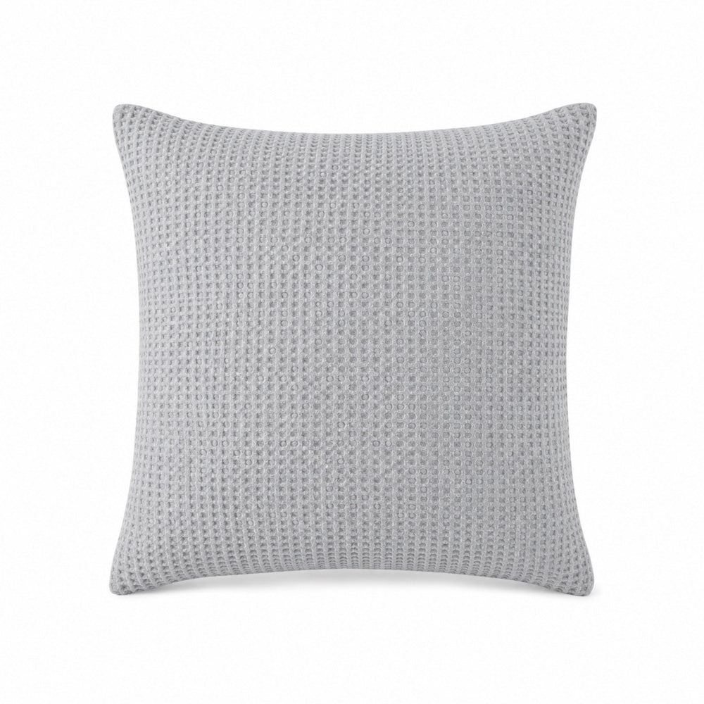 funda de cojin gris nido de abeja 45x45