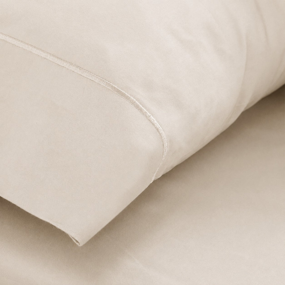 Juego de cama de satén algodón 300 hilos beige con funda nórdica y bajera