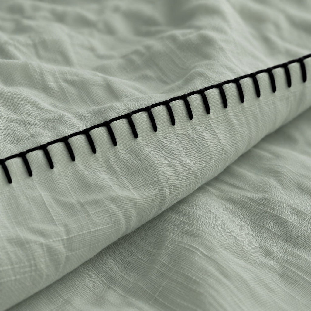 Juego de cama verde de percal algodón 200 hilos con bajera incluida