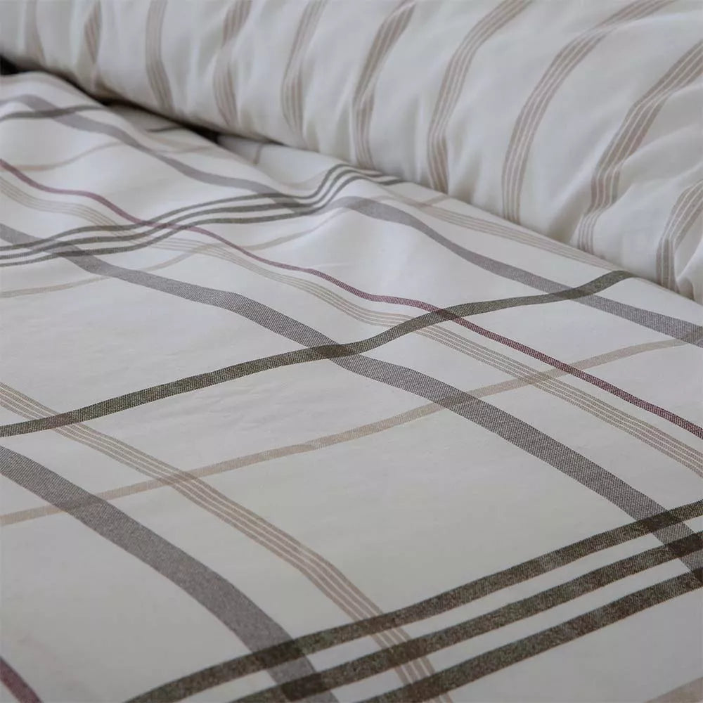 Funda nórdica de percal algodón 200 hilos beige, ideal para un descanso fresco y agradable.