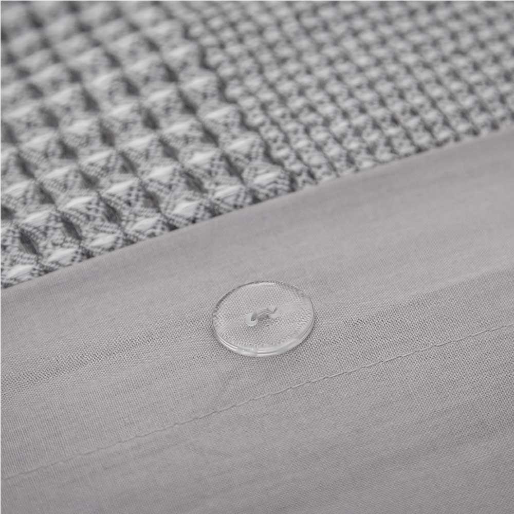 Funda de edredón nórdico GRISconfeccionada en algodón jacquard 
