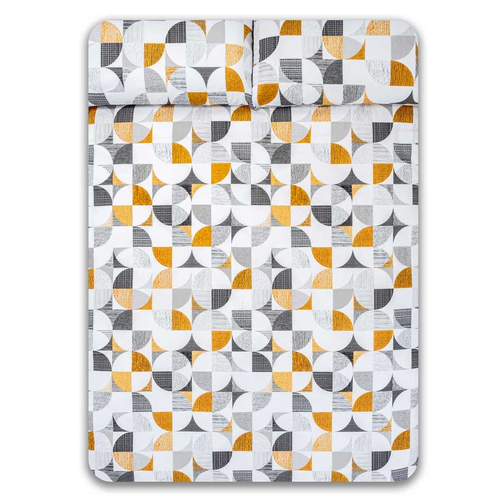 Funda para edredón nórdico de tejido mezcla poliéster-algodón de gran durabilidad.