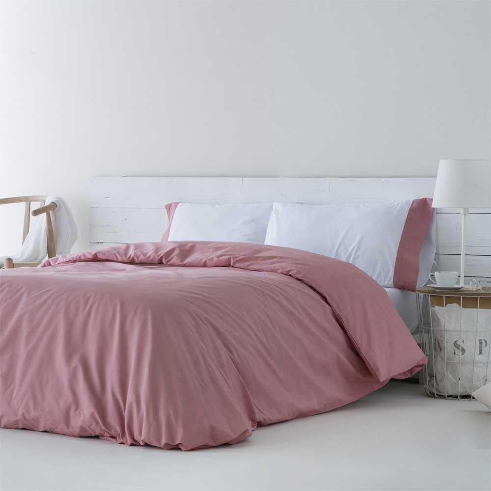 Juego de funda nórdica CORAL de algodón orgánico con funda nórdica, sábana bajera ajustable y fundas de almohada, disponible en todos los tamaños de cama.