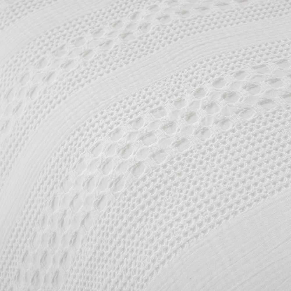 Funda de edredón BEIGE confeccionada en tejido de algodón jacquard Waffle.