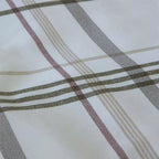 Juego de sábanas de percal algodón 200 hilos con estampado de cuadros beige, tejido transpirable de tacto suave y acabado elegante para dormitorio contemporáneo.