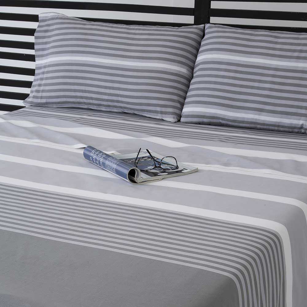 Ropa de cama rosa de poliéster y algodón con tejido transpirable, fácil planchado y textura confortable para todas las estaciones del año.