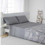 Sábanas lisas beige de algodón percal 200 hilos, con tejido resistente, transpirable y de aspecto natural y elegante.