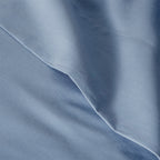 Juego de sábanas AZUL liso de percal de algodón de 200 hilos compuesto por sábana encimera, bajera ajustable y funda de almohada, con tejido fresco, transpirable, acabado mate y tacto suave