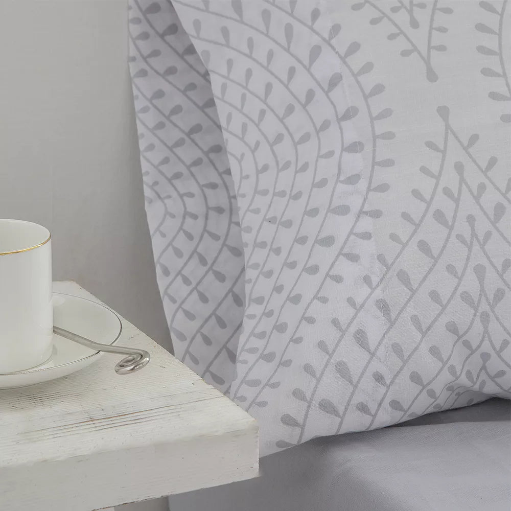 Sábanas beige de poliéster-algodón con juego completo de cama, tejido confortable, fácil planchado y acabado duradero para cualquier dormitorio.