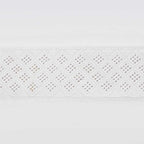 Sábana de percal algodón 200 hilos blanca con bordado elegante, tejido fresco y suave para un dormitorio sofisticado.