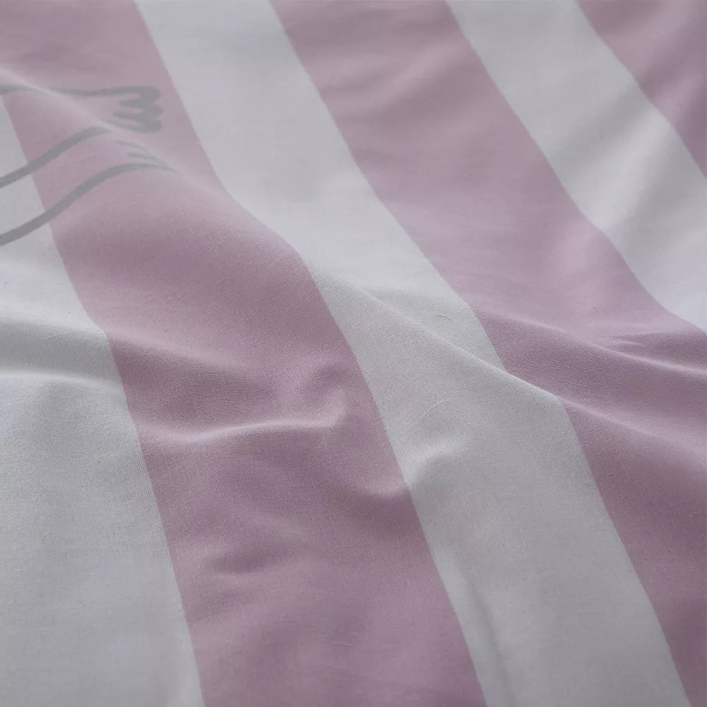 detalle del saco nórdico con relleno nórdico infantil rosa cierre con cremallera