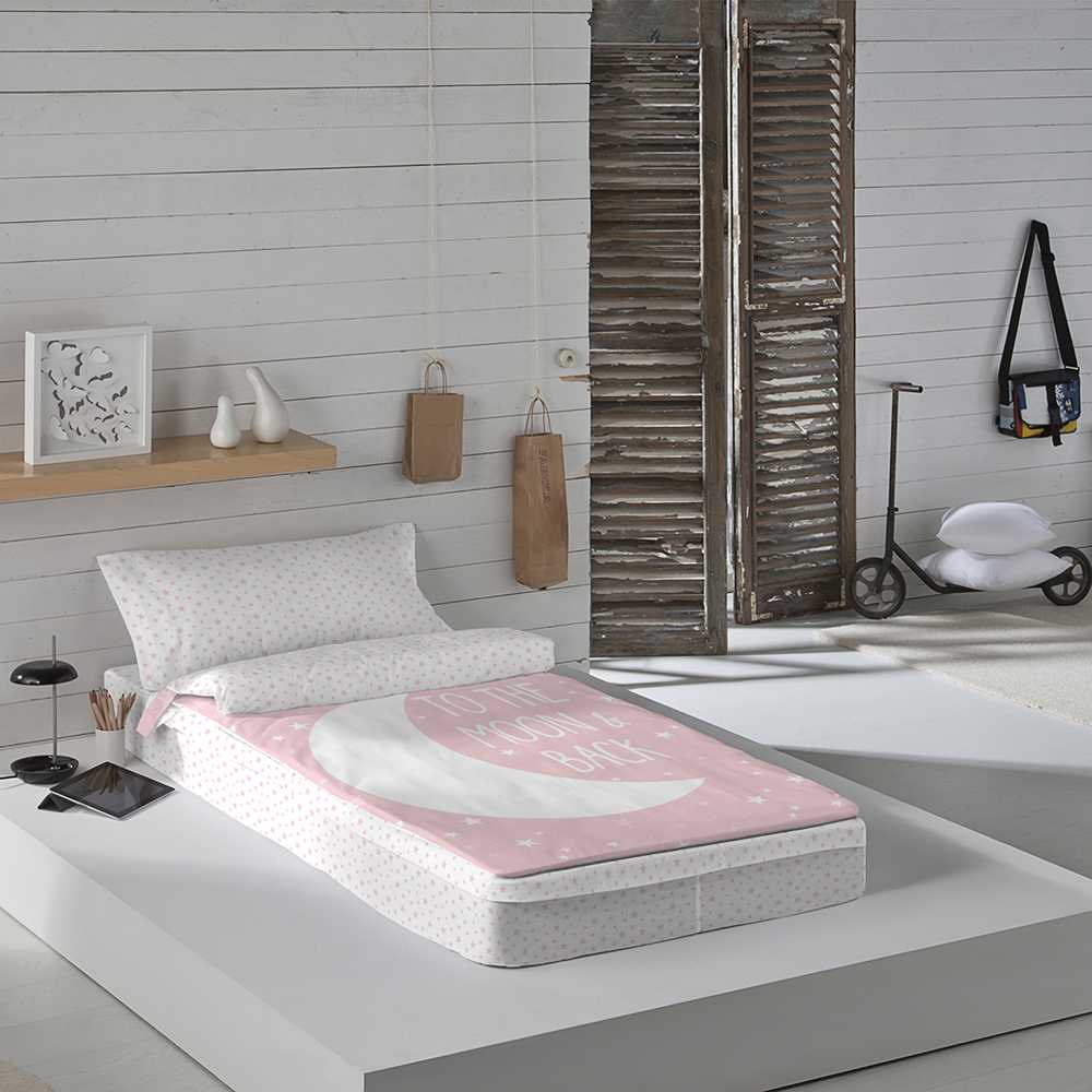 Saco nórdico para cama infantil con relleno nórdico, cremallera y gran comodidad para el descanso.