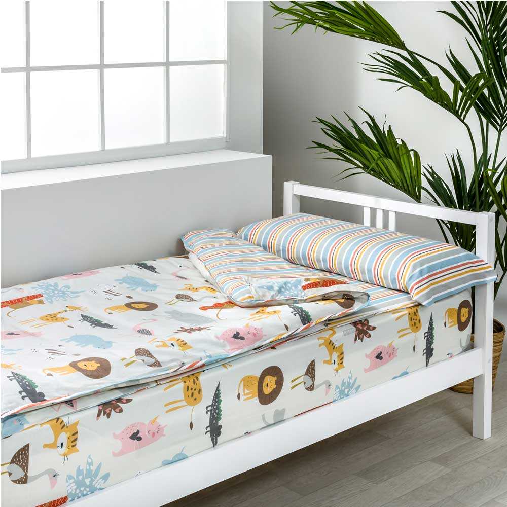 Saco nórdico con relleno nórdico para cama infantil, cómodo, cálido y con cierre de cremallera.