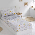 Saco nórdico infantil de algodón-poliéster con cremallera, perfecto para mantener la cama siempre ordenada y confortable.