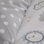 Saco nórdico infantil con cremallera y tejido de algodón-poliéster, práctico para el uso diario.