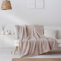 manta plaid multiusos beige ideal para viaje sofá cama